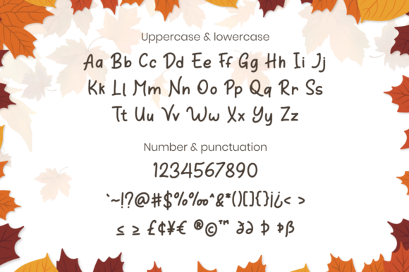 Orange Leafy Font Poster 4