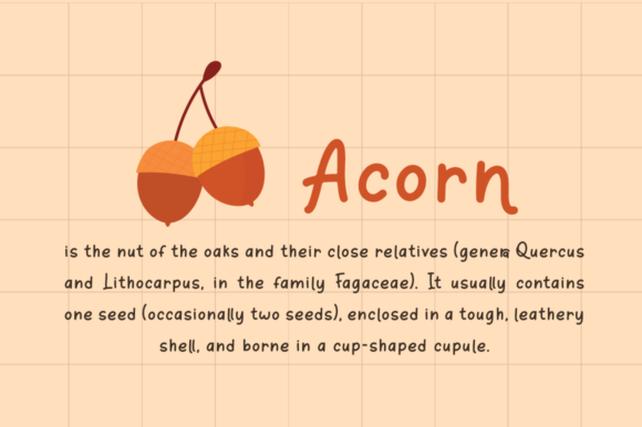 Orange Leafy Font Poster 8