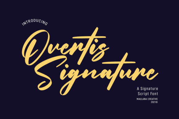 Overtis Signature Font Poster 1