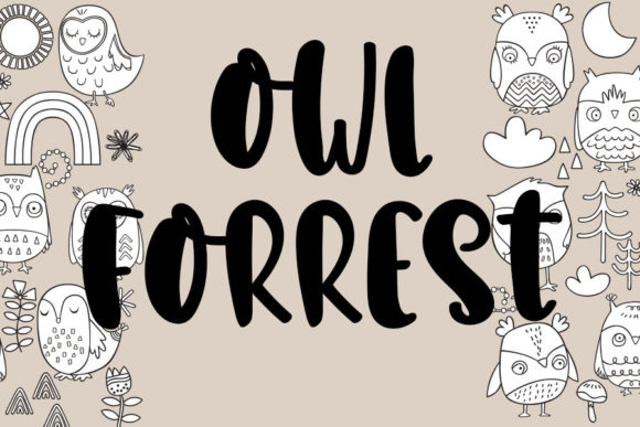 Owl Forest Font Poster 1