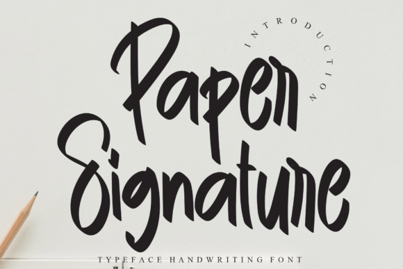 Paper Signature Font Poster 1
