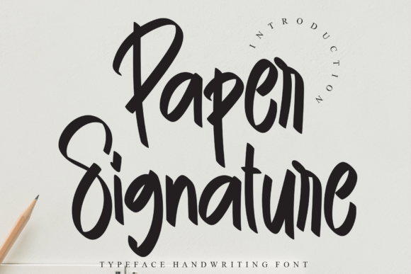 Paper Signature Font