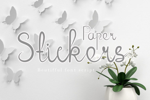 Paper Stikers Font Poster 1