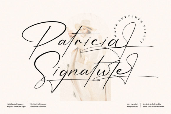 Patricia Signature Font Poster 1