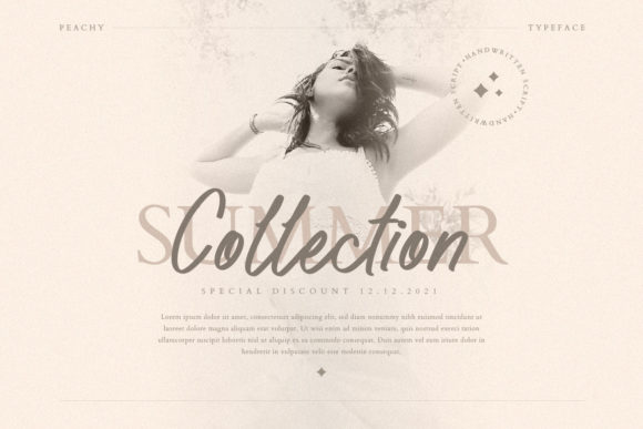 Peachy Script Font Poster 4