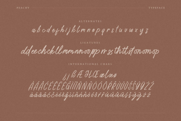 Peachy Script Font Poster 9