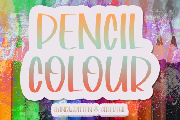 Pencil Colour Font Poster 1