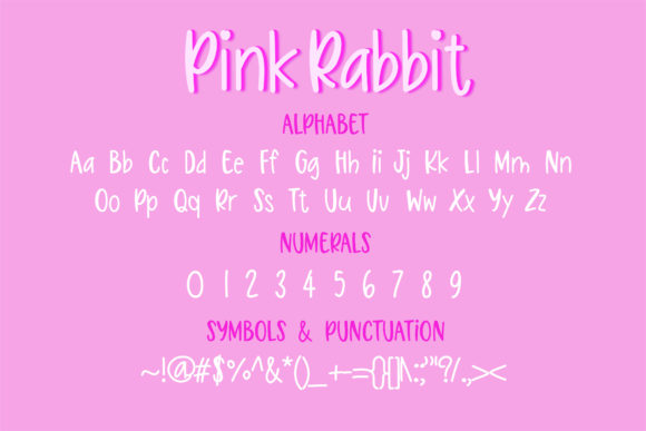 Pink Rabbit Font Poster 2