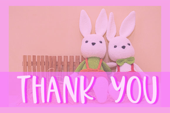 Pink Rabbit Font Poster 5