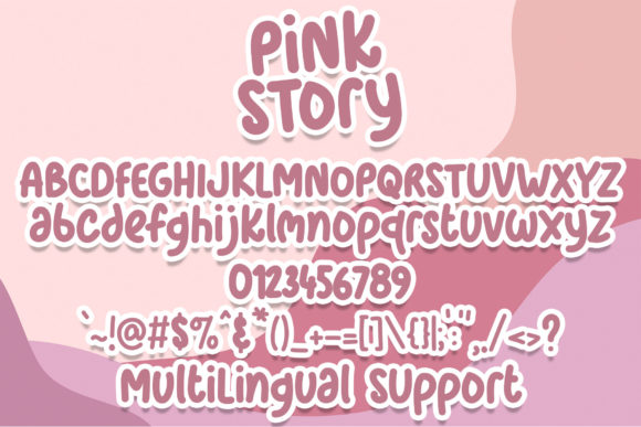 Pink Story Font Poster 5