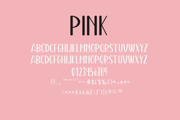 Pinkish Pink Font Poster 9
