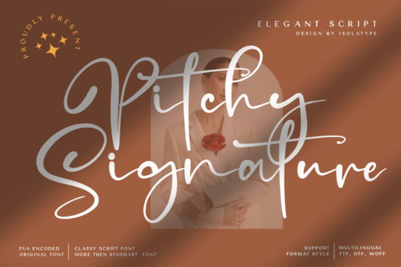 Pitchy Signature Font Poster 1