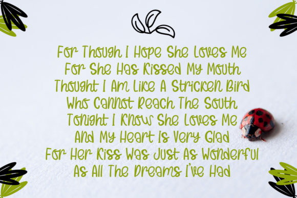 Plants and Moon Font Poster 3