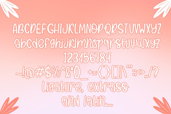 Plants and Moon Font Poster 5
