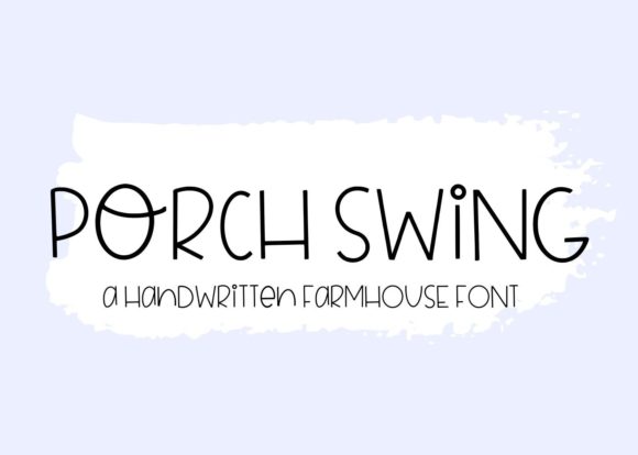 Porch Swing Font Poster 1
