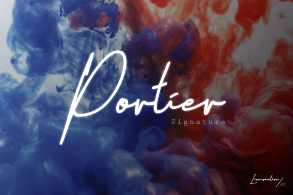 Portier Signature Font Poster 1