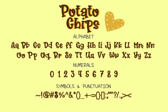 Potato Chips Font Poster 2