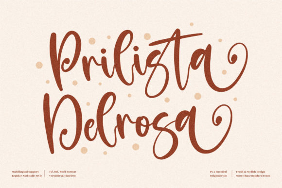 Prilista Delrosa Font Poster 1