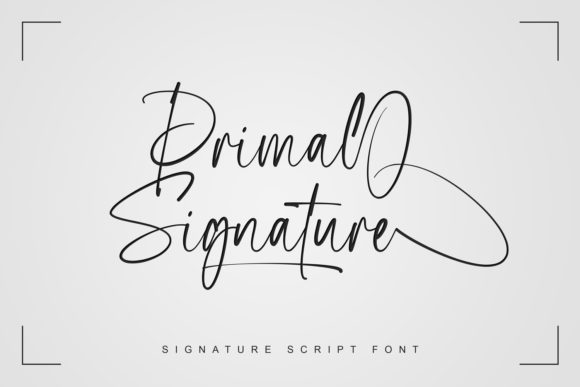 Primal Signature Font Poster 1