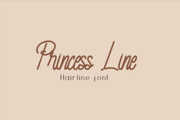 Princess Line Font Poster 1