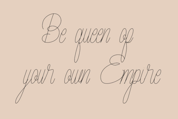 Princess Line Font Poster 4