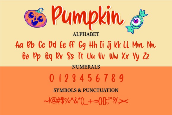 Pumpkin Font Poster 2