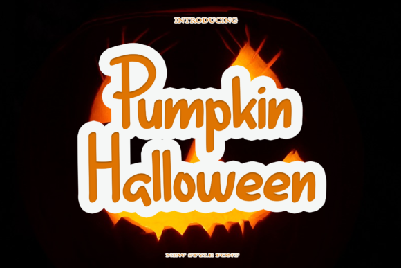 Pumpkin Halloween Font Poster 1