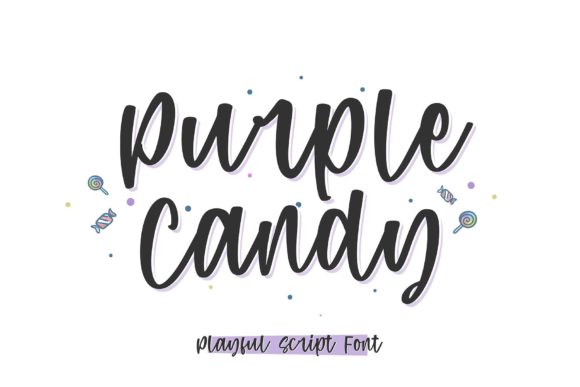 Purple Candy Font Poster 1