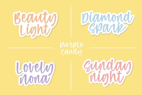 Purple Candy Font Poster 2