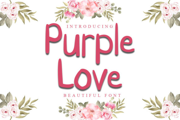 Purple Love Font Poster 1