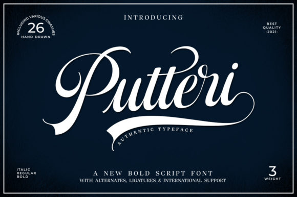 Putteri Script Font