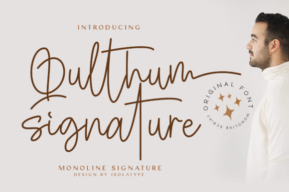 Qulthum Signature Font Poster 1