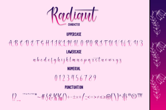 Radiant Radiantly Font Poster 6
