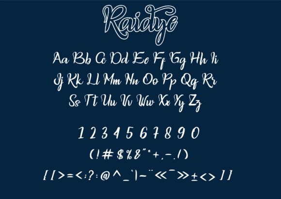 Raidye Font Poster 2
