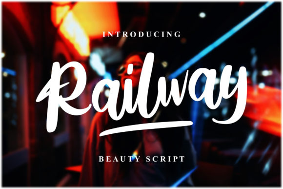 Railway Script Font Poster 1