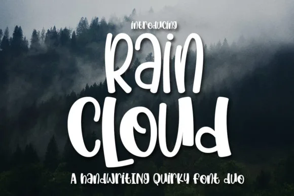 Rain Cloud Font Rain Cloud Font Poster 1