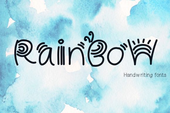 Rainbow Font Poster 1