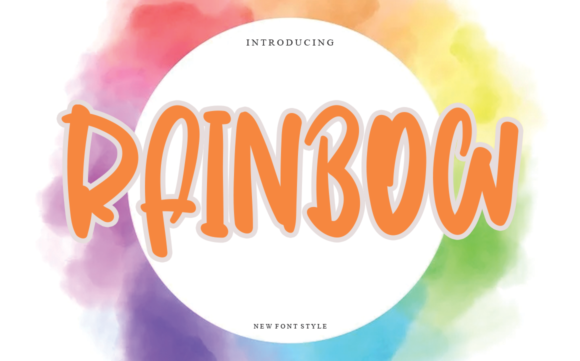 Rainbow Font Poster 1