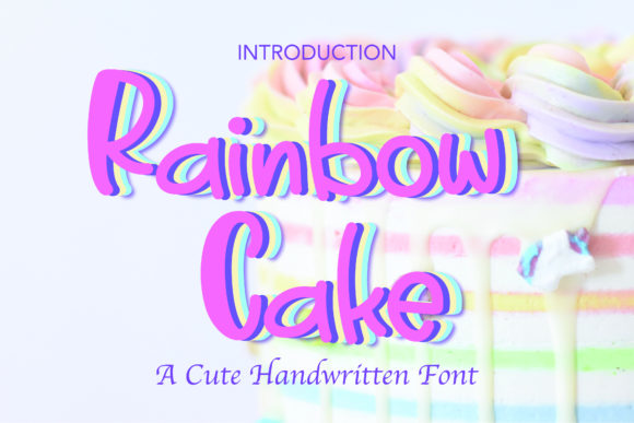 Rainbow Cake Font Poster 1