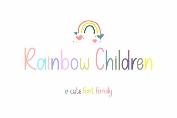 Rainbow Children Font Poster 1