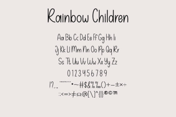 Rainbow Children Font Poster 5