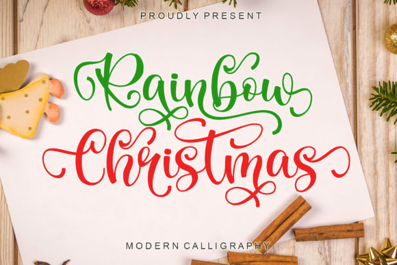Rainbow Christmas Font Poster 1