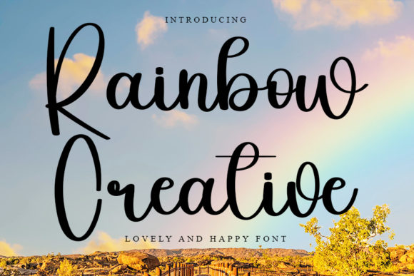 Rainbow Creative Font Poster 1