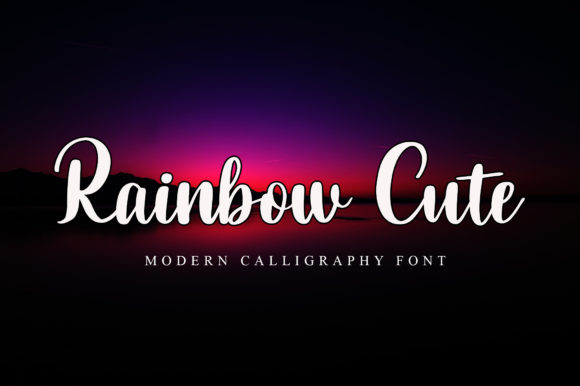 Rainbow Cute Font Poster 1