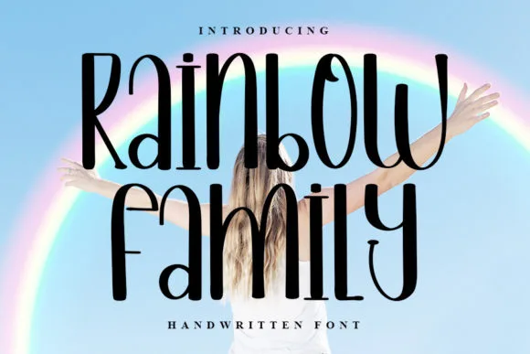 Rainbow Family Font Rainbow Family Font Poster 1