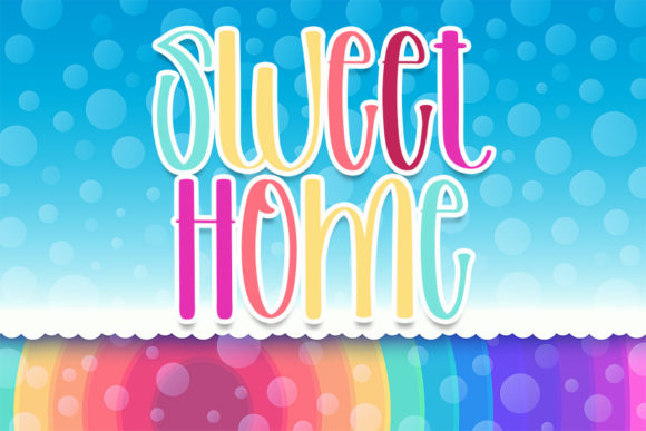 Rainbow Family Font Poster 4