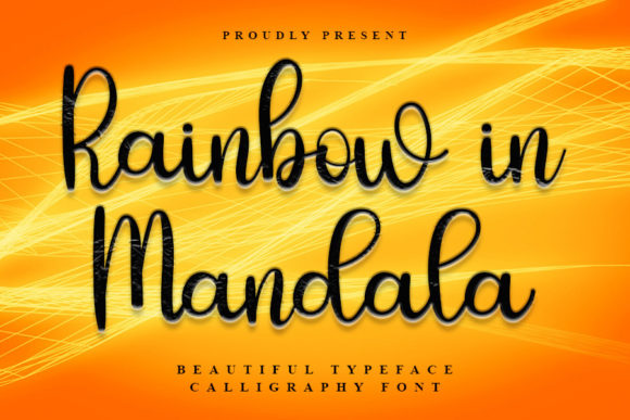 Rainbow in Mandala Font Poster 1