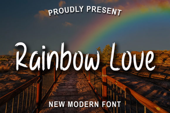 Rainbow Love Font Poster 1