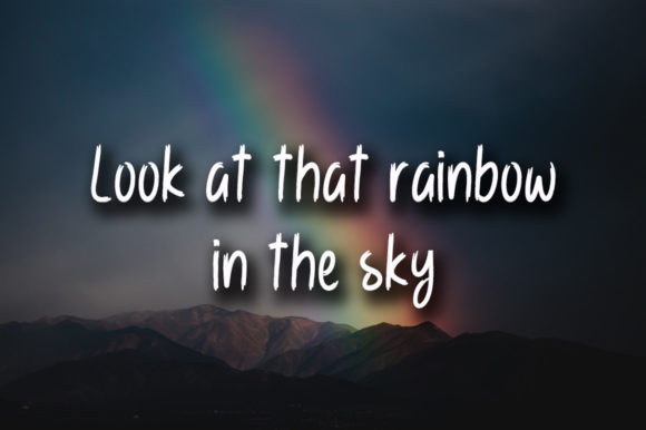Rainbow Love Font Poster 2
