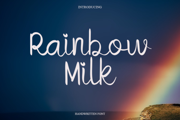 Rainbow Milk Font Poster 1
